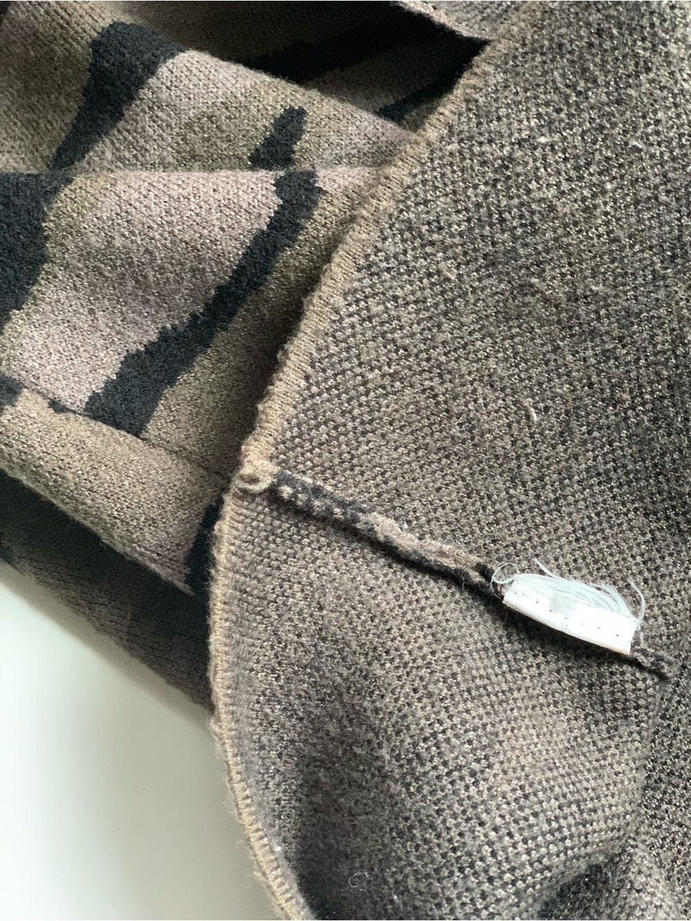 Tahari Black & Taupe Camouflage Turtleneck Sweater - Picture 8 of 8